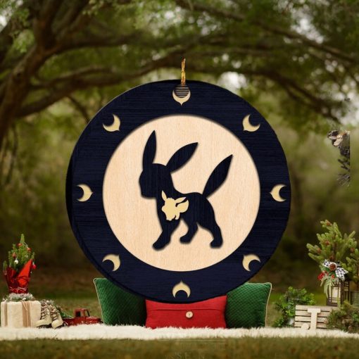 Umbreon Eevee Evolution Pokemon Personalized 2023 Holiday Merry Christmas Decorations Ornament