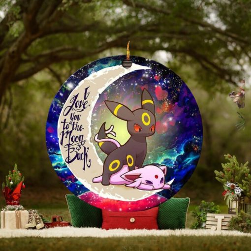 Umbreon Espeon Eevee Evolution Pokemon Love You To The Moon And Back Personalized 2023 Holiday Merry Christmas Decorations Ornament