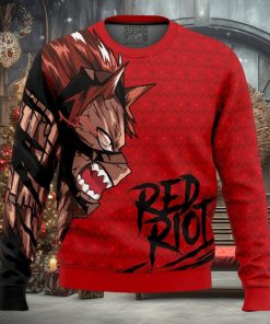 Unbreakable Red Riot My Hero Academia Ugly Christmas Sweater 3D, Ugly Sweater Apparel