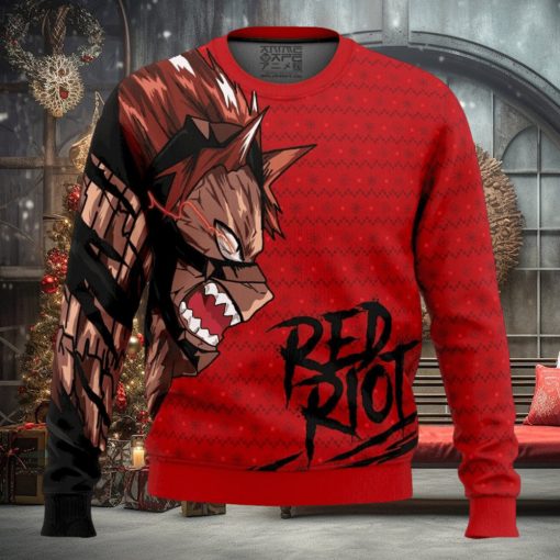Unbreakable Red Riot My Hero Academia Ugly Christmas Sweater 3D, Ugly Sweater Apparel