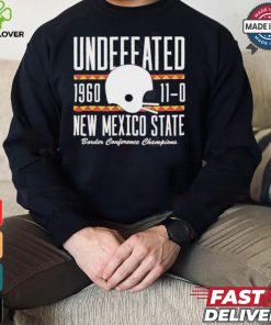 Undefeated 1960 110 new Mexico state border conference champions shirt