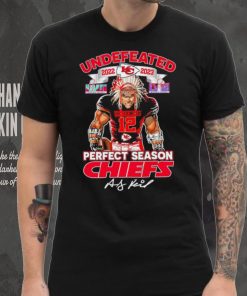Undefeated 2022 2023 perfect season Chiefs mascot Andy Reid signature hoodie, sweater, longsleeve, shirt v-neck, t-shirt