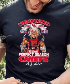 Undefeated 2022 2023 perfect season Chiefs mascot Andy Reid signature hoodie, sweater, longsleeve, shirt v-neck, t-shirt