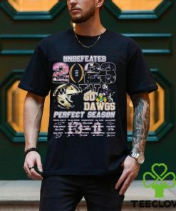 Undefeated 2023 Go Dawgs Perfect Season Washington Huskies Signatures T Shirt