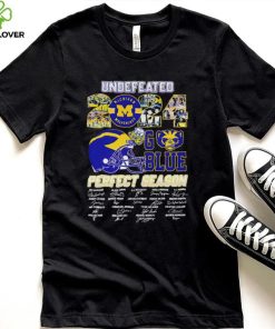 Undefeated 2024 Michigan Wolverines Go Blue Perfect Season signature hoodie, sweater, longsleeve, shirt v-neck, t-shirt