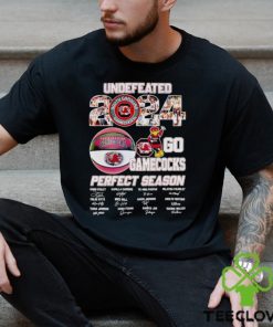 Undefeated 2024 go Gamecocks perfect season signatures shirt