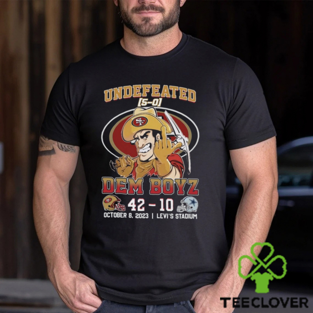 Undefeated Dem Boyz San Francisco 49ers 42 – Dallas Cowboys 10 October 8, 2023 Levi’s Stadium T Shirt Undefeated Dem Boyz San Francisco 49ers 42 – Dallas Cowboys 10 October 8, 2023 Levi’s Stadium T Shirt