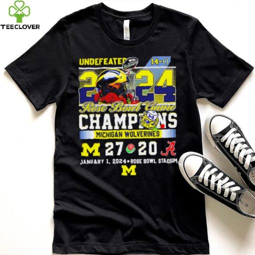 Undefeated Michigan Wolverines 2024 Rose Bowl Game Champions 27 20 logo hoodie, sweater, longsleeve, shirt v-neck, t-shirt