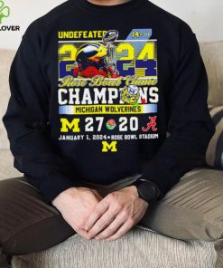 Undefeated Michigan Wolverines 2024 Rose Bowl Game Champions 27 20 logo hoodie, sweater, longsleeve, shirt v-neck, t-shirt