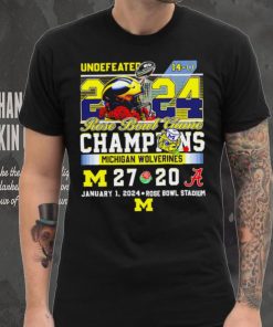 Undefeated Michigan Wolverines 2024 Rose Bowl Game Champions 27 20 logo hoodie, sweater, longsleeve, shirt v-neck, t-shirt