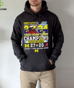 Undefeated Michigan Wolverines 2024 Rose Bowl Game Champions 27 20 logo hoodie, sweater, longsleeve, shirt v-neck, t-shirt