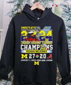 Undefeated Michigan Wolverines 2024 Rose Bowl Game Champions 27 20 logo hoodie, sweater, longsleeve, shirt v-neck, t-shirt