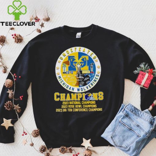 Undefeated Michigan Wolverines Champions 15 0 2023 signatures hoodie, sweater, longsleeve, shirt v-neck, t-shirt