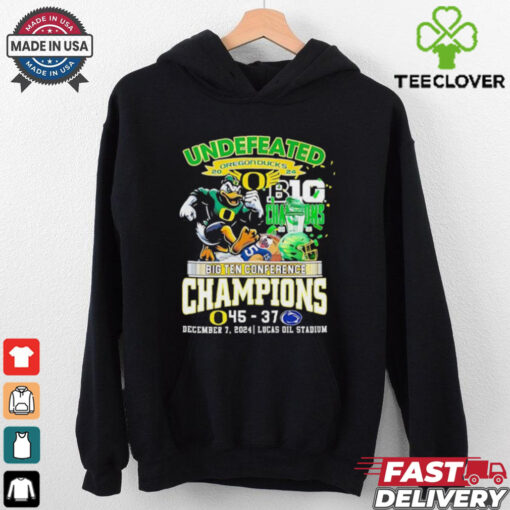 Undefeated Oregon Ducks 2024 Big Ten Conference Champions Winner 45 37 score shirt