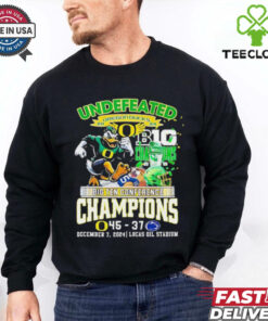 Undefeated Oregon Ducks 2024 Big Ten Conference Champions Winner 45 37 score shirt