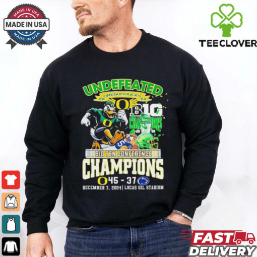 Undefeated Oregon Ducks 2024 Big Ten Conference Champions Winner 45 37 score shirt