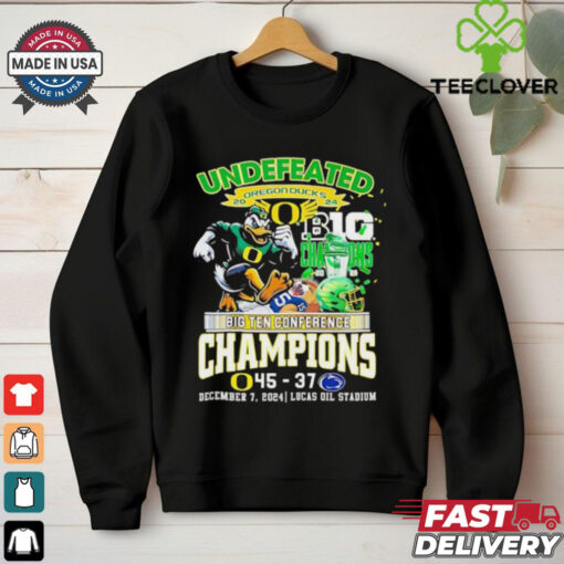 Undefeated Oregon Ducks 2024 Big Ten Conference Champions Winner 45 37 score shirt