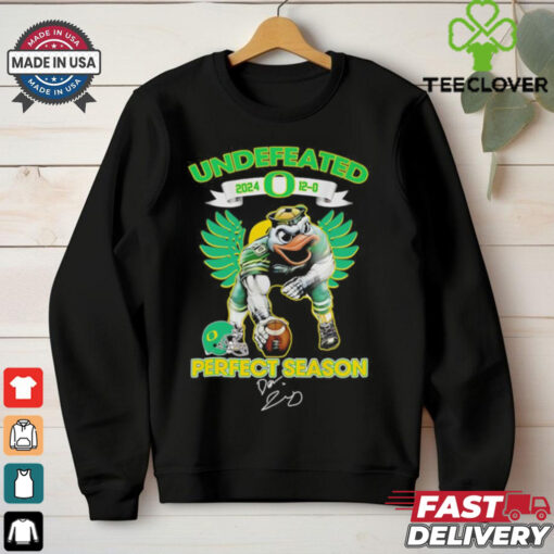 Undefeated Oregon Ducks 2024 perfect season 12 0 signature shirt