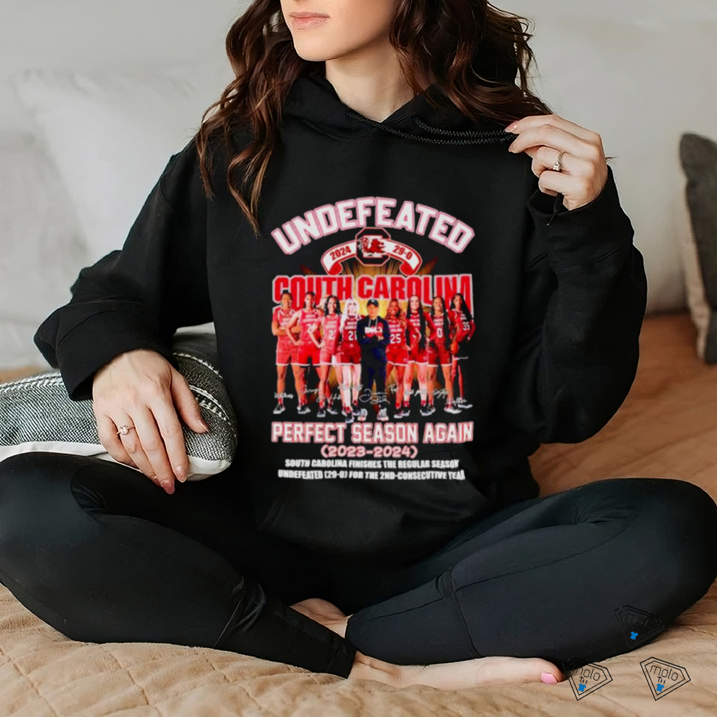 Undefeated South Carolina Gamecocks perfect season again 2023 2024 signatures shirt Undefeated South Carolina Gamecocks perfect season again 2023 2024 signatures shirt
