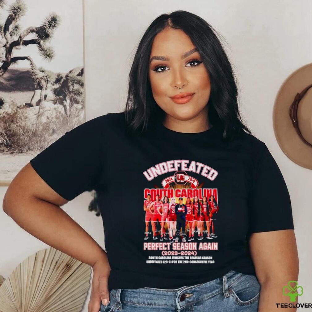Undefeated South Carolina Gamecocks perfect season again 2023 2024 signatures shirt Undefeated South Carolina Gamecocks perfect season again 2023 2024 signatures shirt