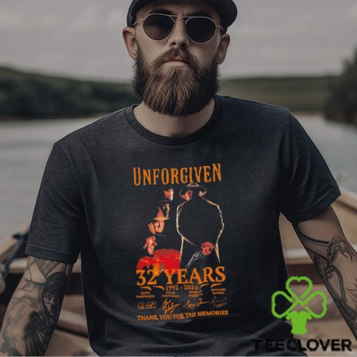 Unforgiven 32 years 1992 2024 thank you for the memories signatures hoodie, sweater, longsleeve, shirt v-neck, t-shirt