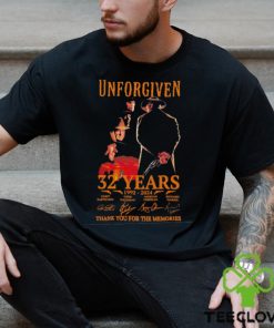 Unforgiven 32 years 1992 2024 thank you for the memories signatures hoodie, sweater, longsleeve, shirt v-neck, t-shirt