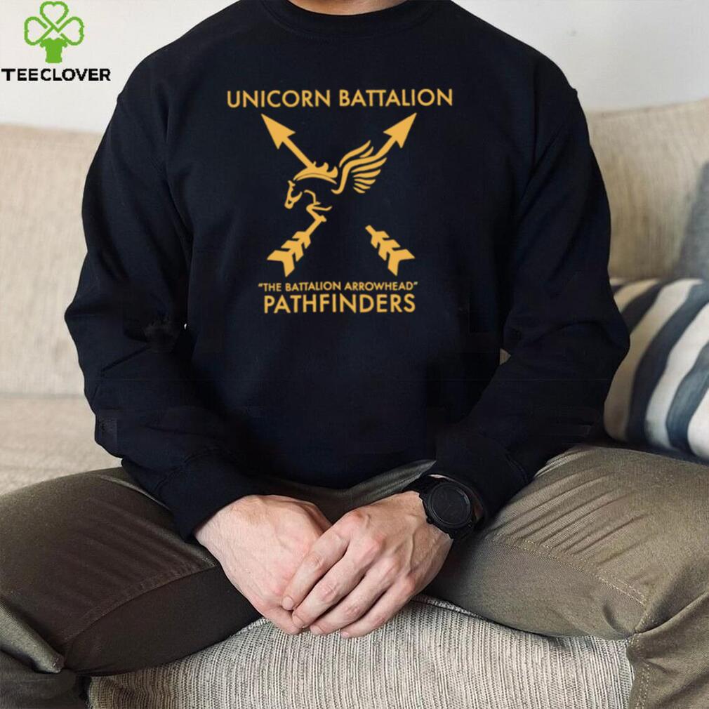 Unicorn Battalio the Battalion Arrowhead Pathfinders logo shirt