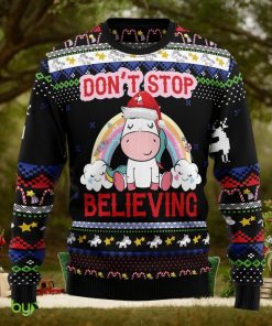 Unicorn Believing Ugly Christmas Sweater Thankgiving Gift Men Women