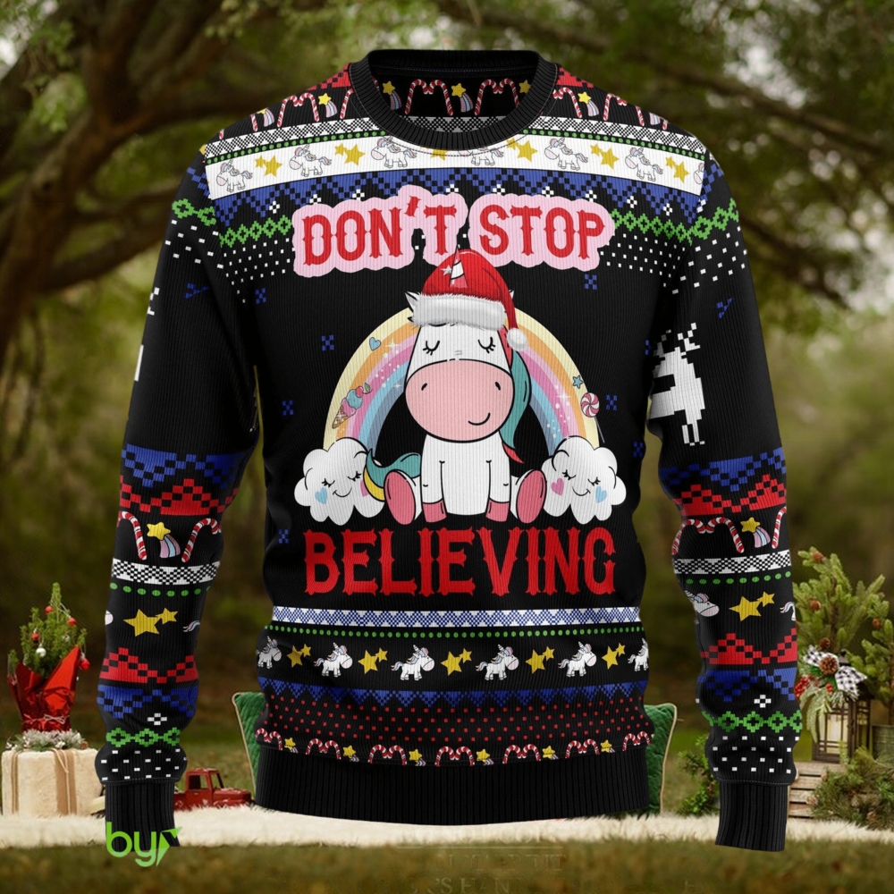 Unicorn Believing Ugly Christmas Sweater Thankgiving Gift Men Women Unicorn Believing Ugly Christmas Sweater Thankgiving Gift Men Women