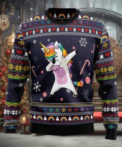 Unicorn Dab Ugly Christmas Sweater Thankgiving Gift Men Women