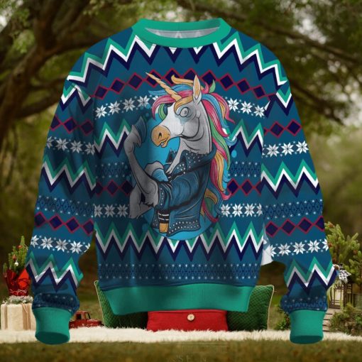 Unicorn Muscles Ugly Christmas Sweater