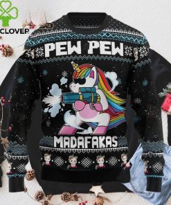 Unicorn Pew Pew Ugly Christmas Sweater Sweatshirt