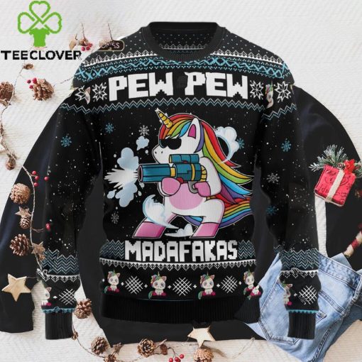 Unicorn Pew Pew Ugly Christmas Sweater Sweathoodie, sweater, longsleeve, shirt v-neck, t-shirt