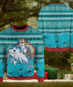 Unicorn Riding Narwhal Ugly 3D Sweater Best Gift Christmas Gift For Men And Women