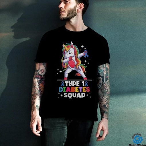 Unicorn Type One Diabetic Unicorn Type 1 Diabetes Squad shirt