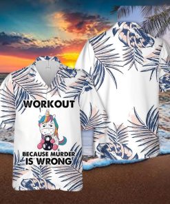 Unicorn Workout Hawaiian Shirt Unisex Adult Hw5929 hawaiian shirt