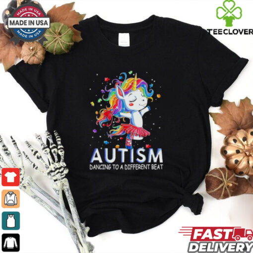 Unicorn autism dancing to a different beat shirt