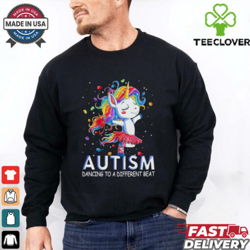 Unicorn autism dancing to a different beat shirt
