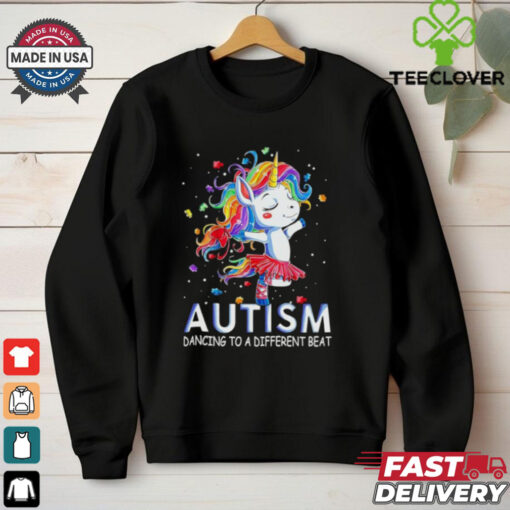 Unicorn autism dancing to a different beat shirt