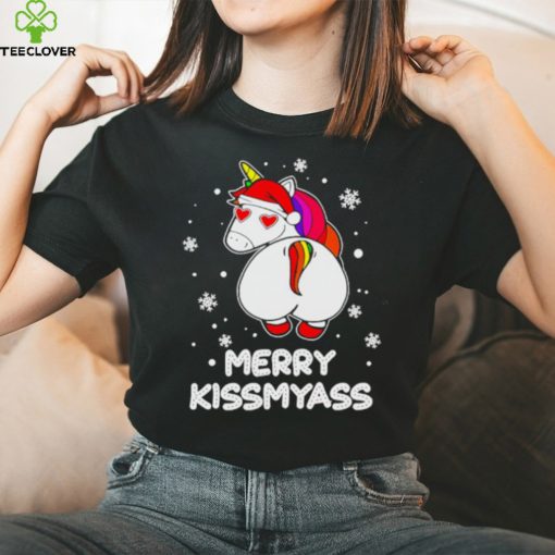 Unicorn merry kissmyass Christmas hoodie, sweater, longsleeve, shirt v-neck, t-shirt