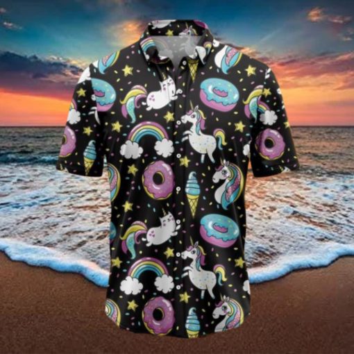 Unicorns Donuts Rainbow Tropical Hawaiian Shirt Gift For Men And Women