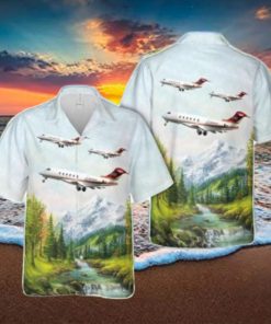 Union Pacific Railroad Canadair Challenger 300 Beach Hawaiian Shirt
