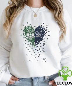 Unique Milwaukee Bucks x Milwaukee Brewers Tiny Heart Shape Shirt