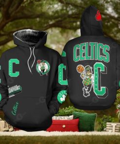 Unisex Black Boston Celtics 2023 NBA Playoffs Mantra Hoodie Sweatshirt 3D