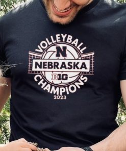 Unisex Blue 84 Scarlet Nebraska Huskers 2023 Big Ten Volleyball Regular Season Champions Locker Room T Shirt