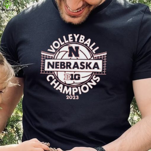 Unisex Blue 84 Scarlet Nebraska Huskers 2023 Big Ten Volleyball Regular Season Champions Locker Room T Shirt