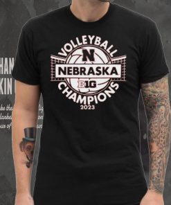 Unisex Blue 84 Scarlet Nebraska Huskers 2023 Big Ten Volleyball Regular Season Champions Locker Room T Shirt