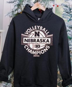 Unisex Blue 84 Scarlet Nebraska Huskers 2023 Big Ten Volleyball Regular Season Champions Locker Room T Shirt