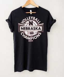 Unisex Blue 84 Scarlet Nebraska Huskers 2023 Big Ten Volleyball Regular Season Champions Locker Room T Shirt