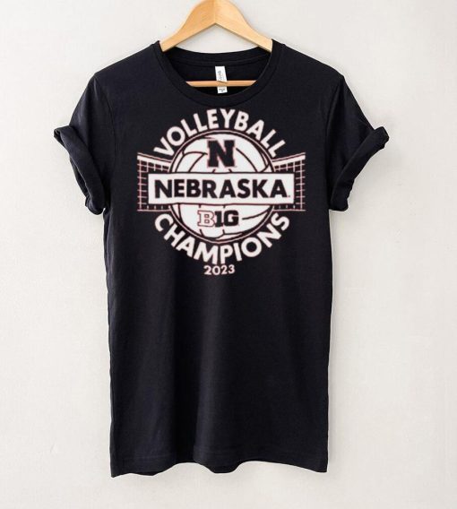 Unisex Blue 84 Scarlet Nebraska Huskers 2023 Big Ten Volleyball Regular Season Champions Locker Room T Shirt